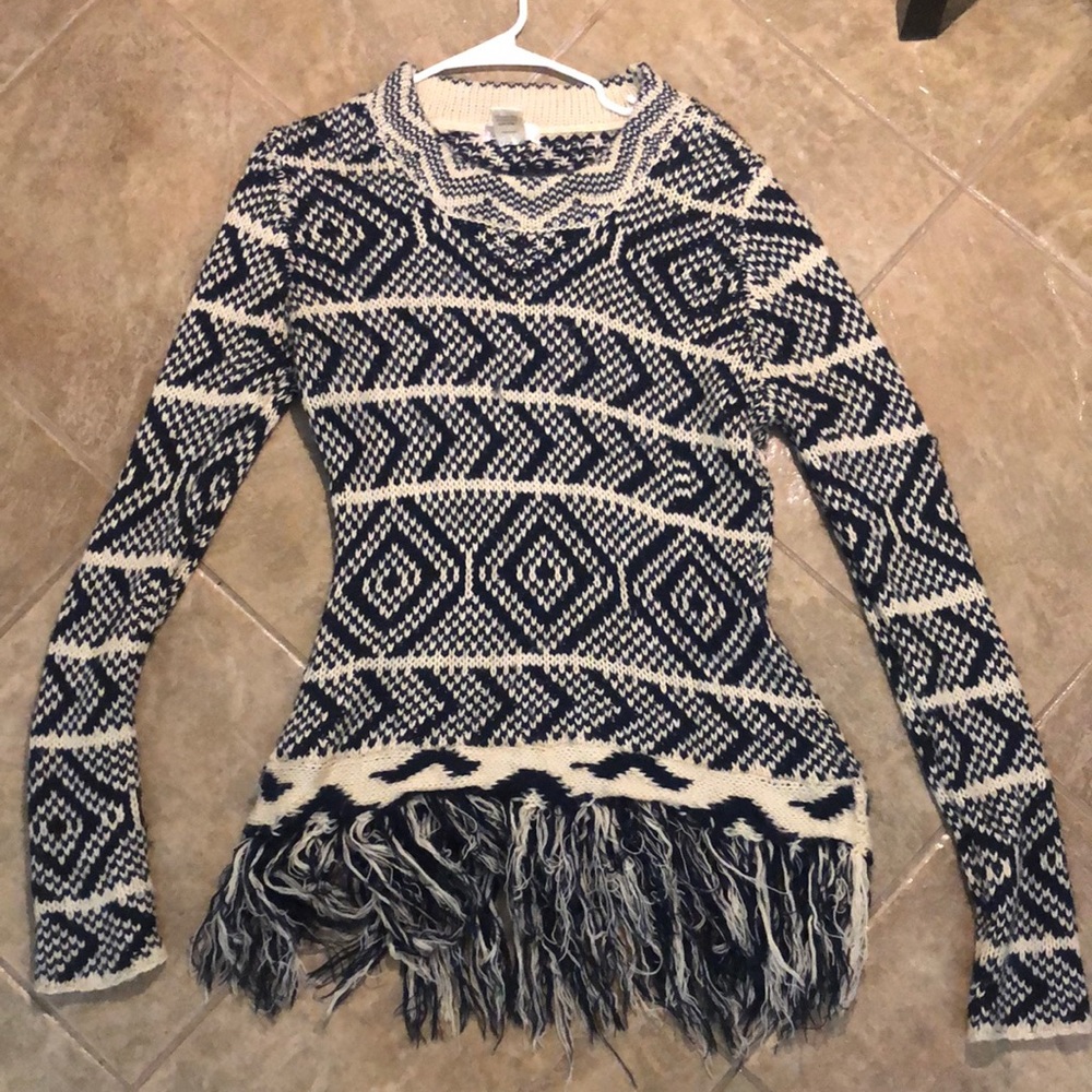 Freeway Boho Distressed Sweater